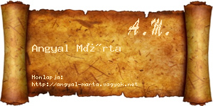 Angyal Márta névjegykártya